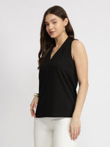 Cotton Halter Top - Black