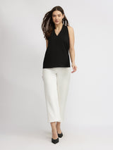 Cotton Halter Top - Black
