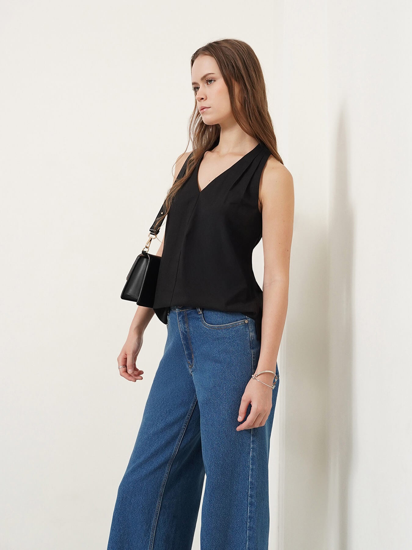 Cotton Halter Top - Black