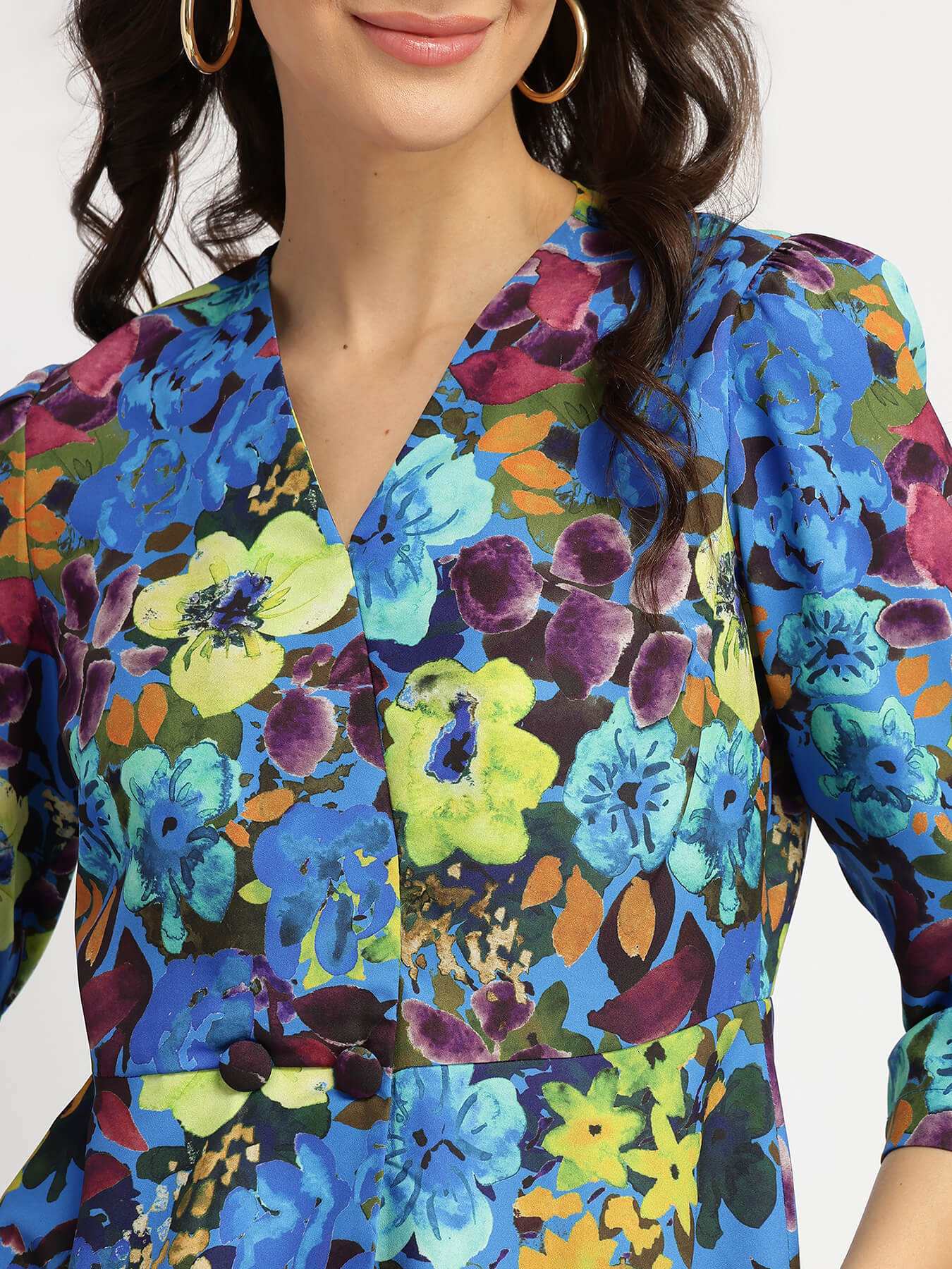 Floral Wrap Top - Multicolour