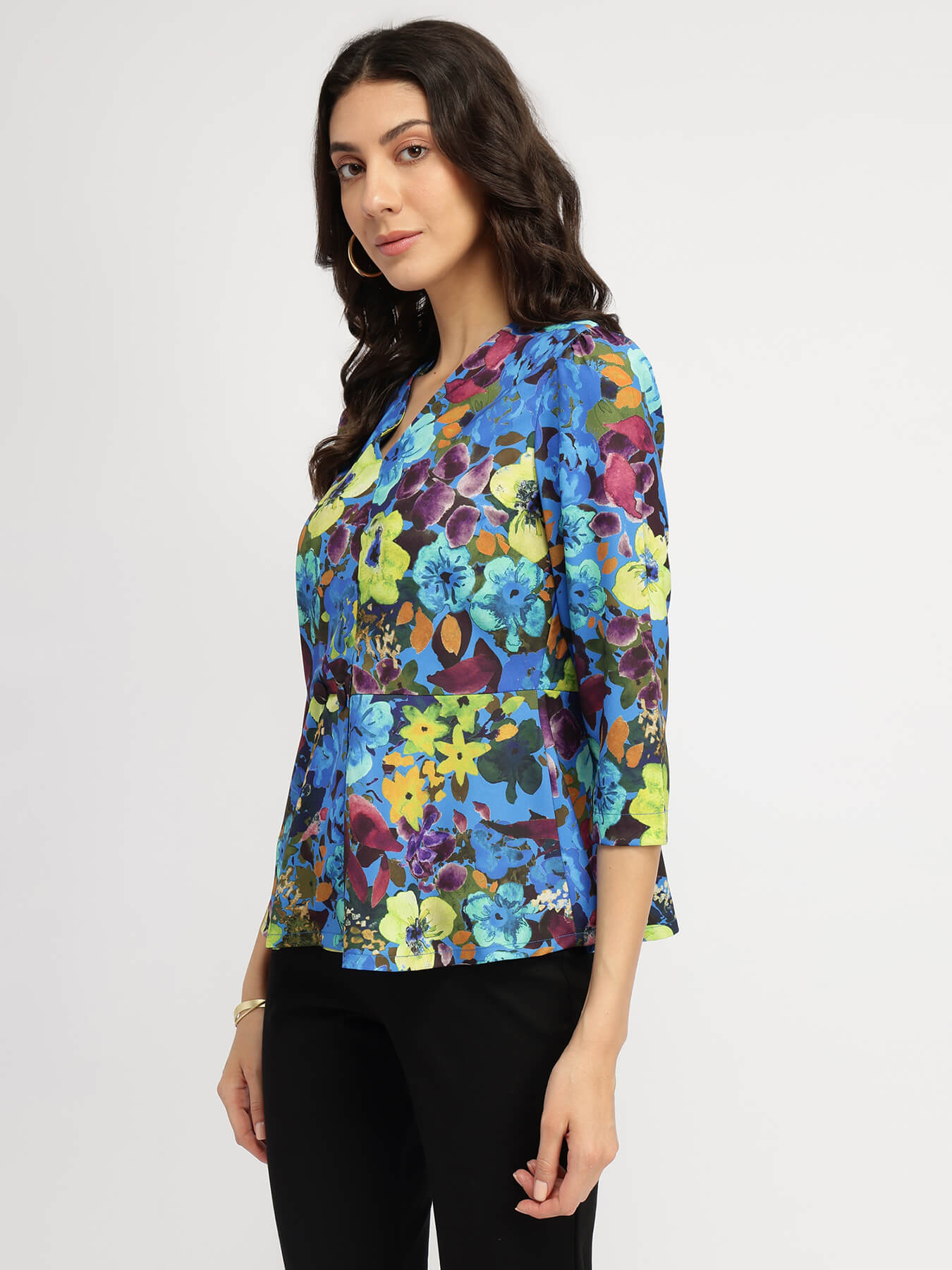 Floral Wrap Top - Multicolour
