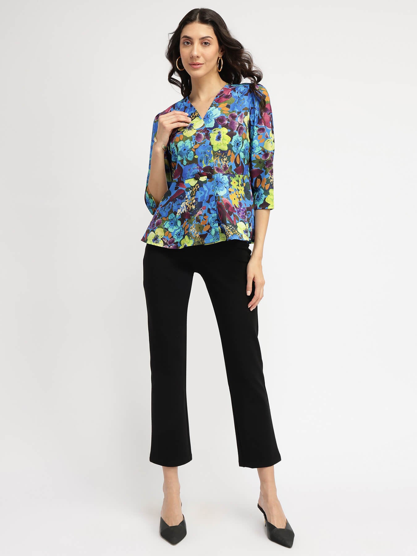 Floral Wrap Top - Multicolour