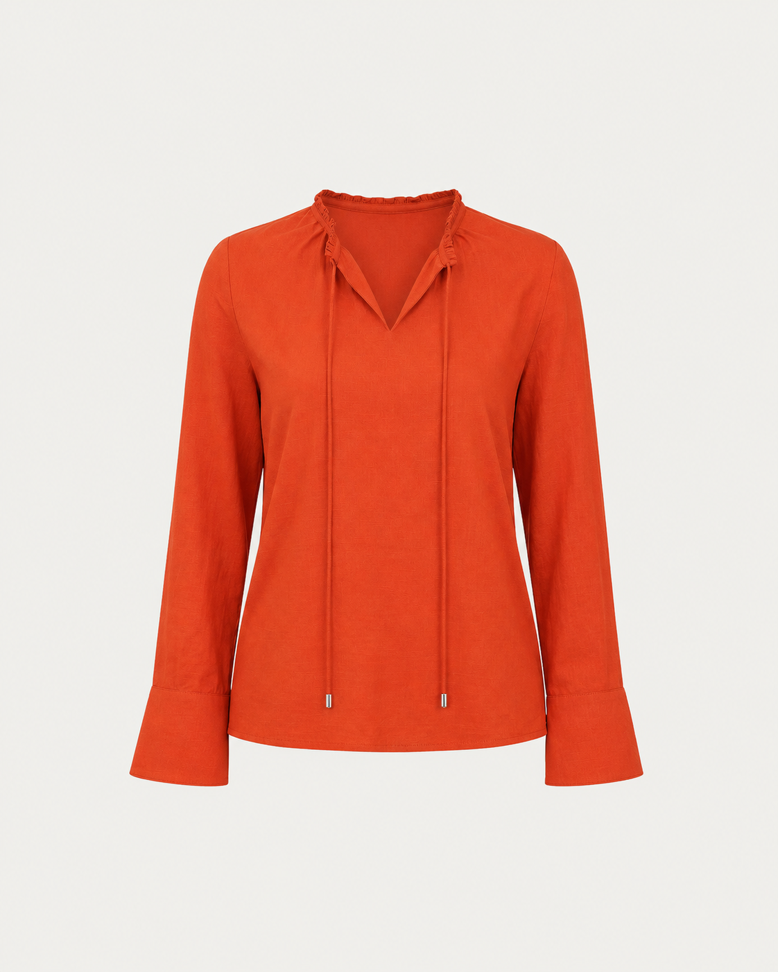 Cotton Drawstring Top - Rust