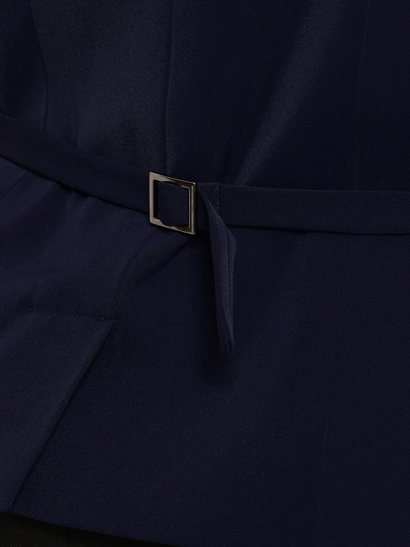 Overlap Waistcoat - Navy Blue