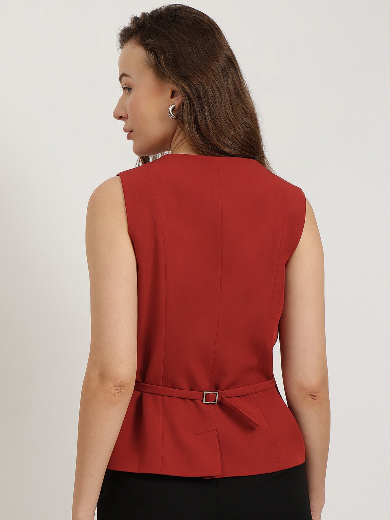 Overlap Waistcoat - Rust
