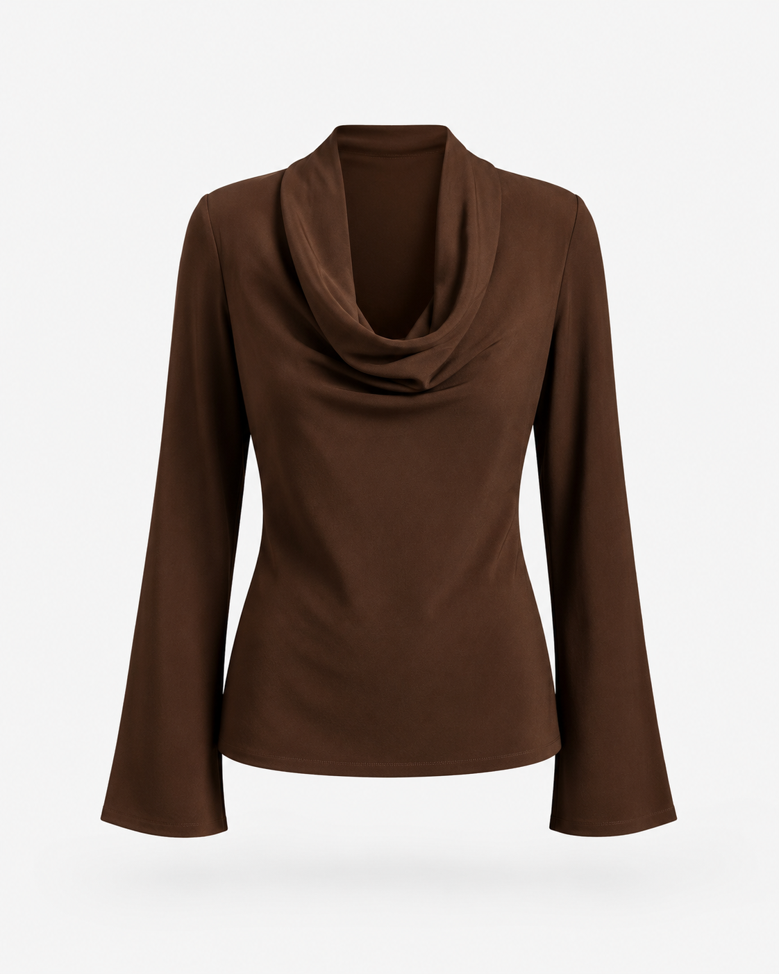 Cowl Neck Top - Brown