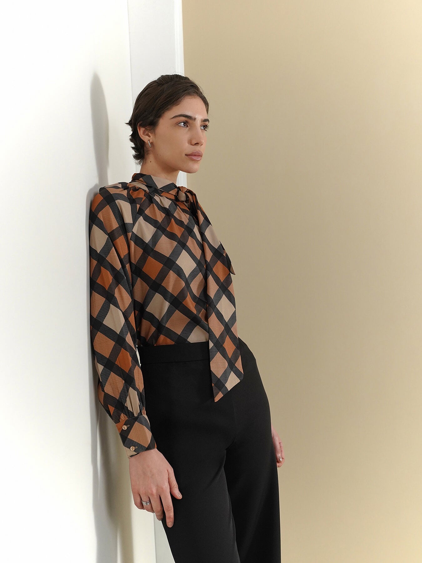 Geometric Tie-Up Top - Multi