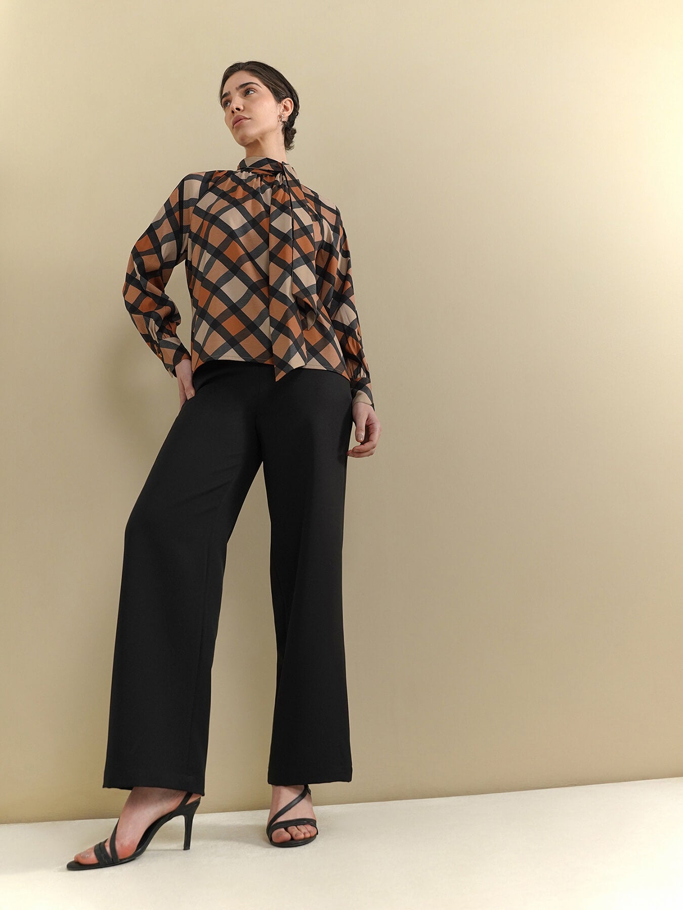 Geometric Tie-Up Top - Multi