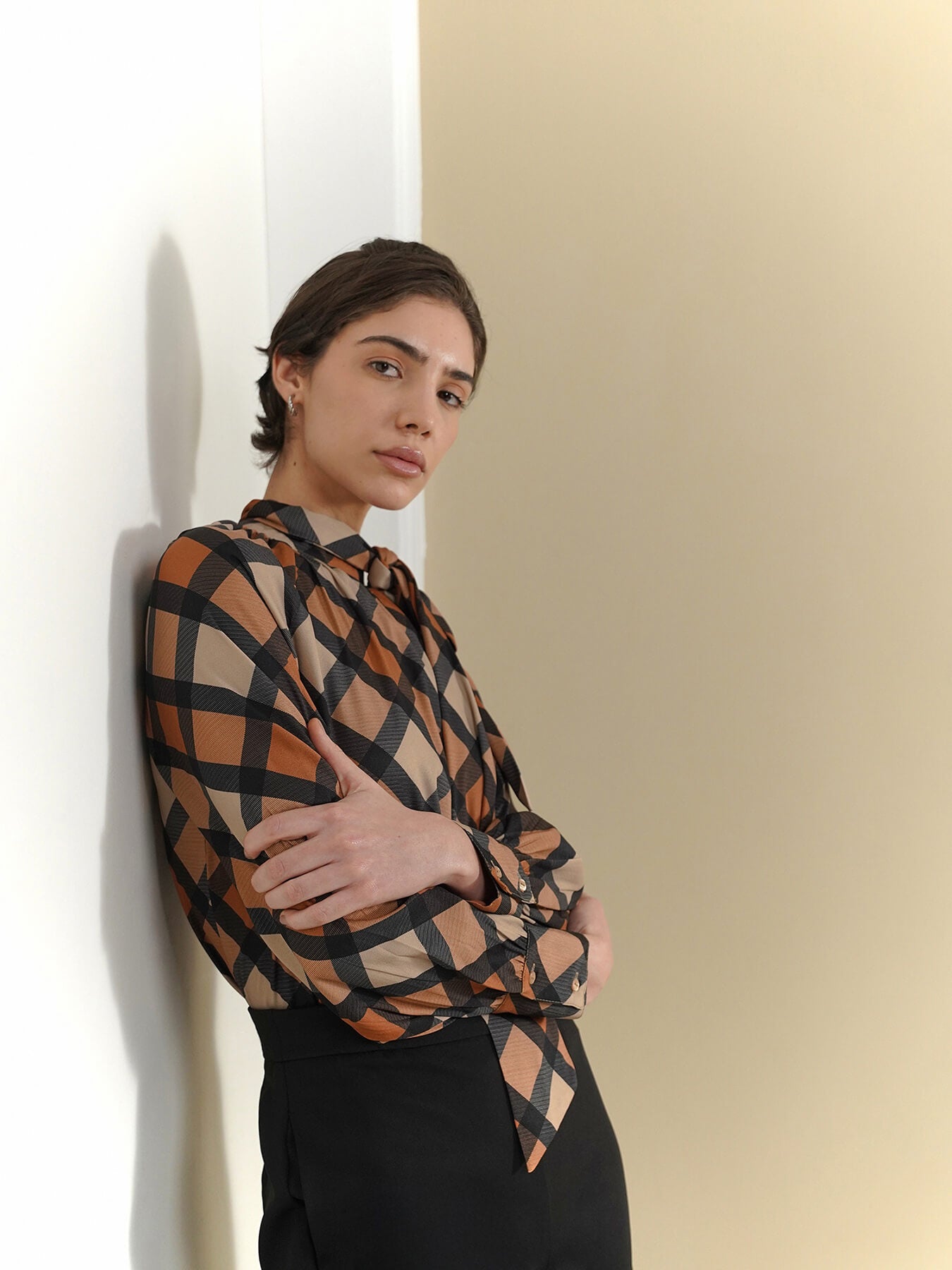 Geometric Tie-Up Top - Multi