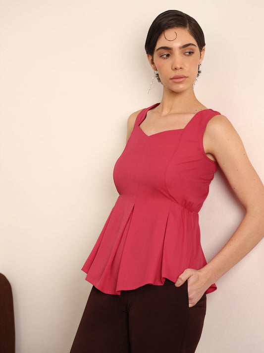 Peplum Top - Pink