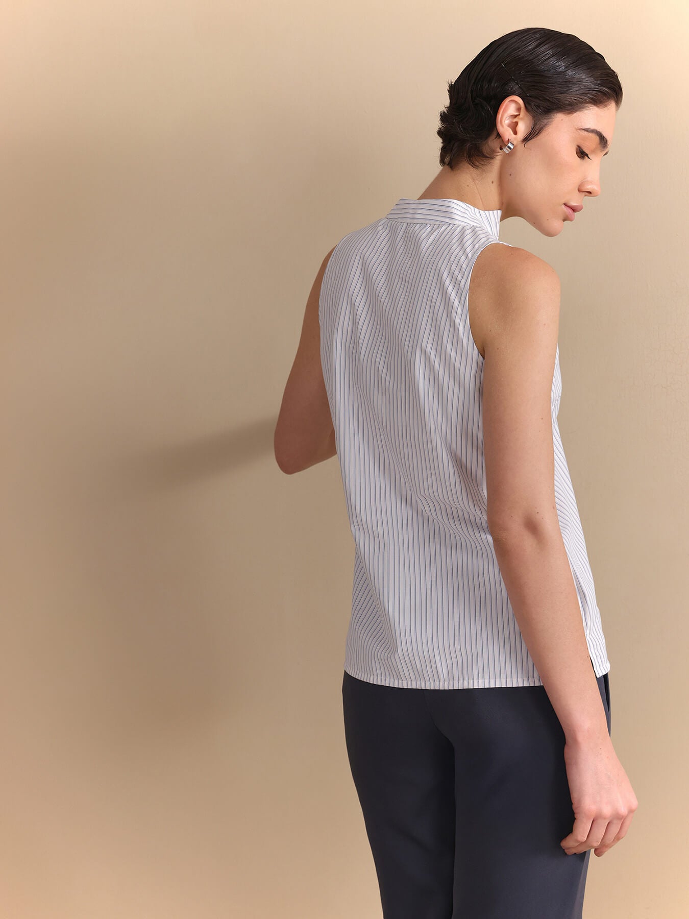 Cotton Striped Top - White