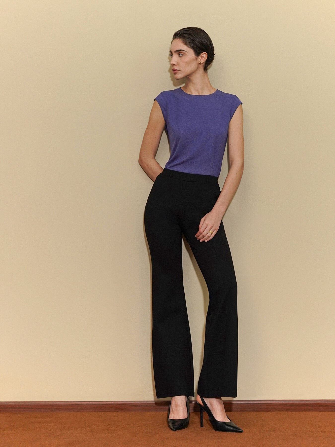 Round Neck Top - Blue