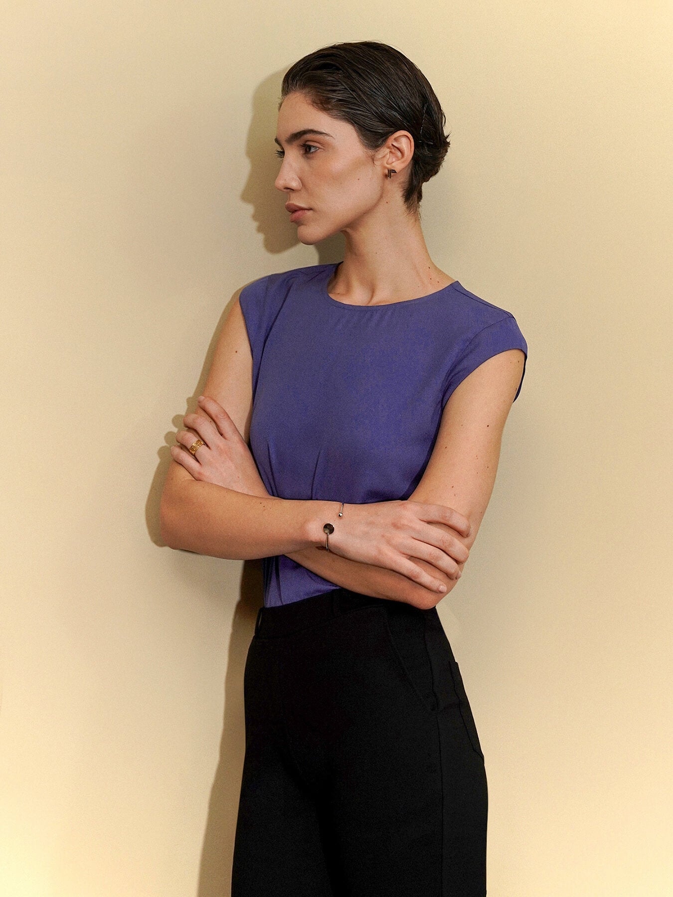 Round Neck Top - Blue