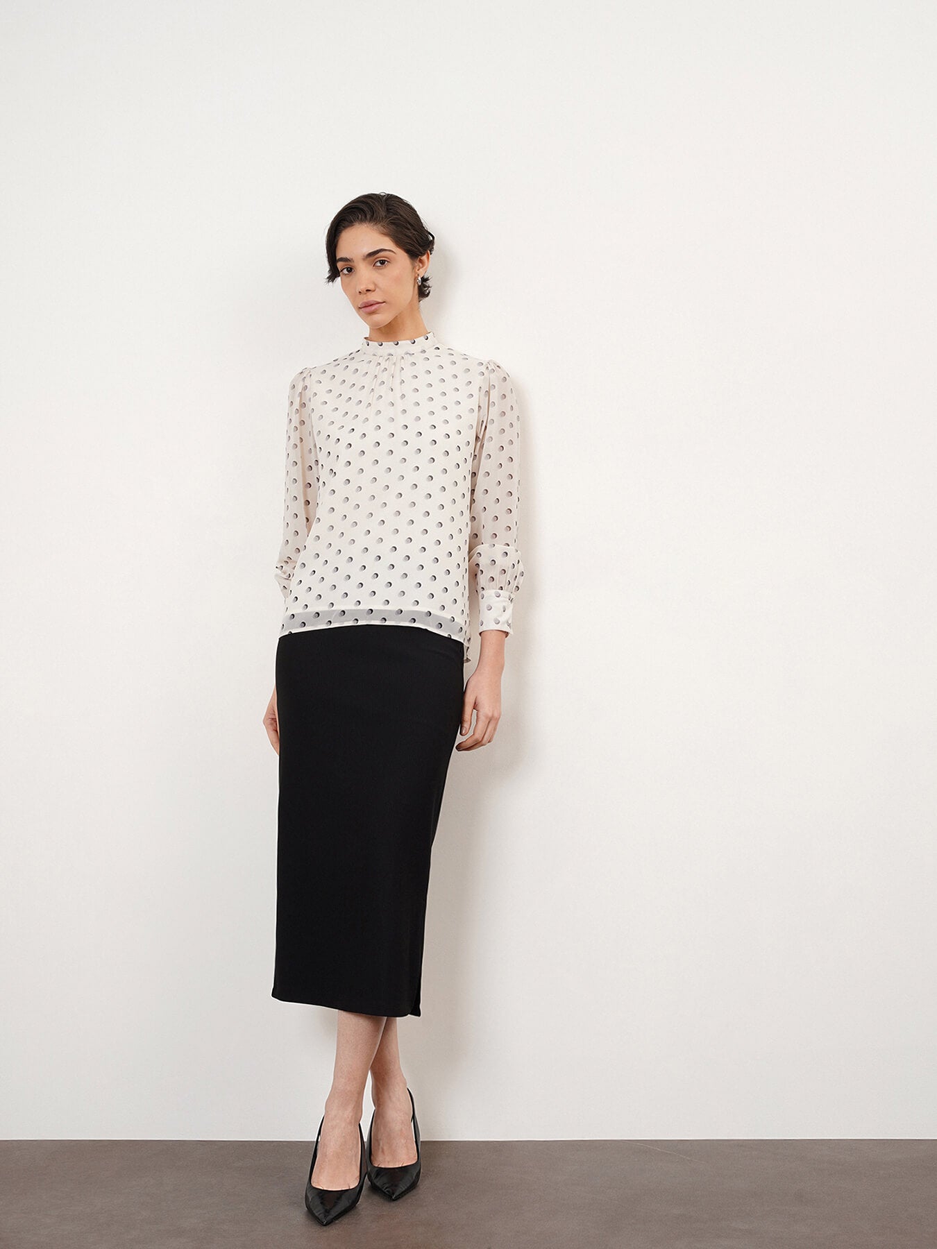 Polka Dot Top - Off White