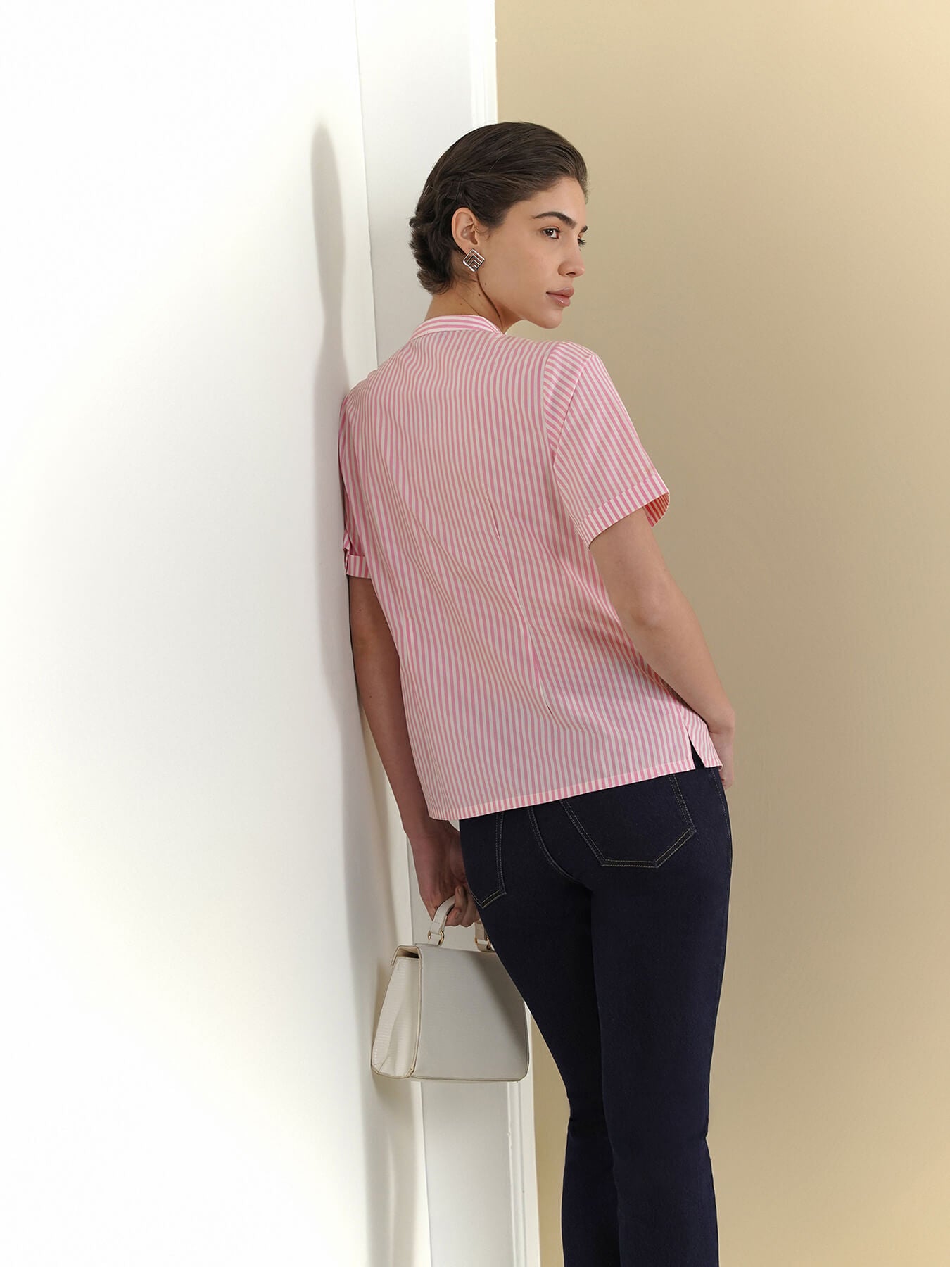 Cotton Striped Top - Pink