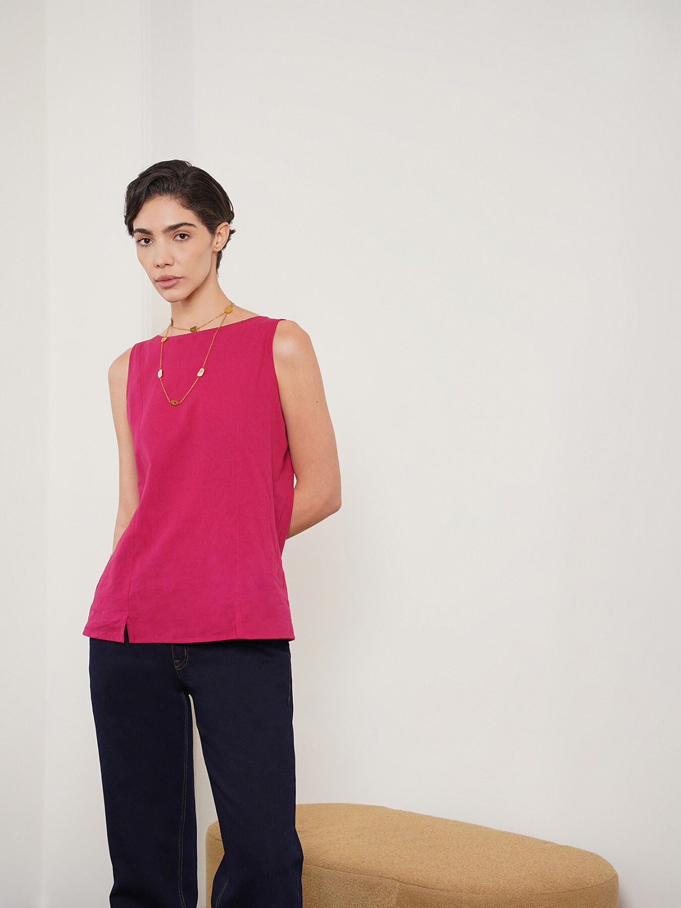 Pure Cotton Top - Fuchsia