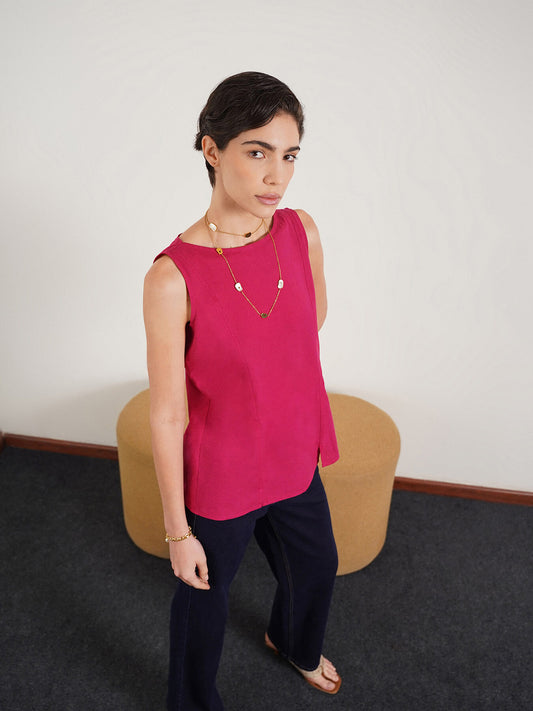 Pure Cotton Top - Fuchsia
