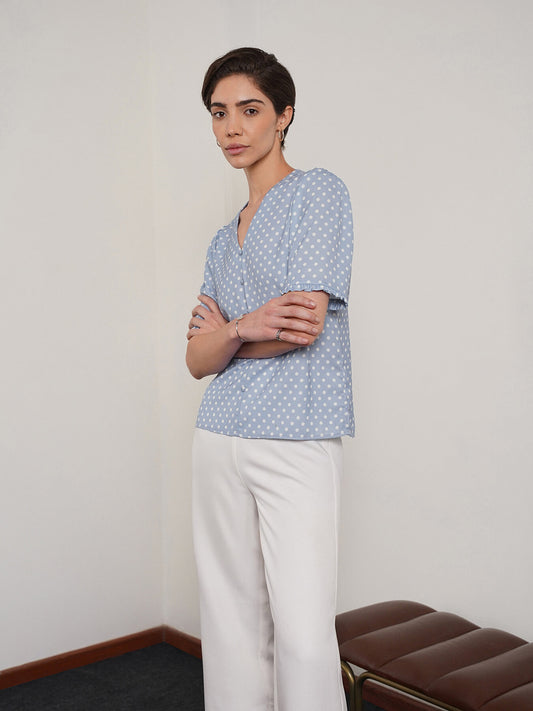 Polka Dot Top - Blue