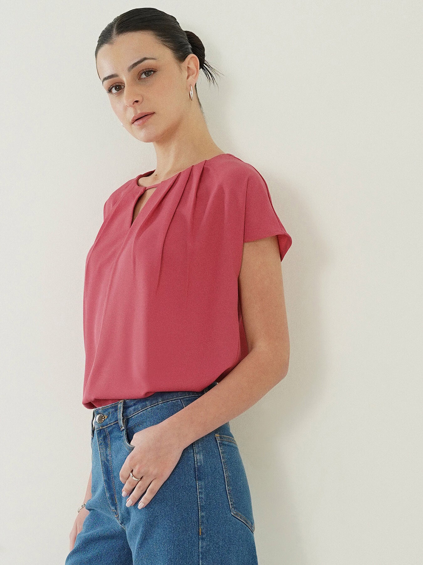 Round Neck Top - Pink
