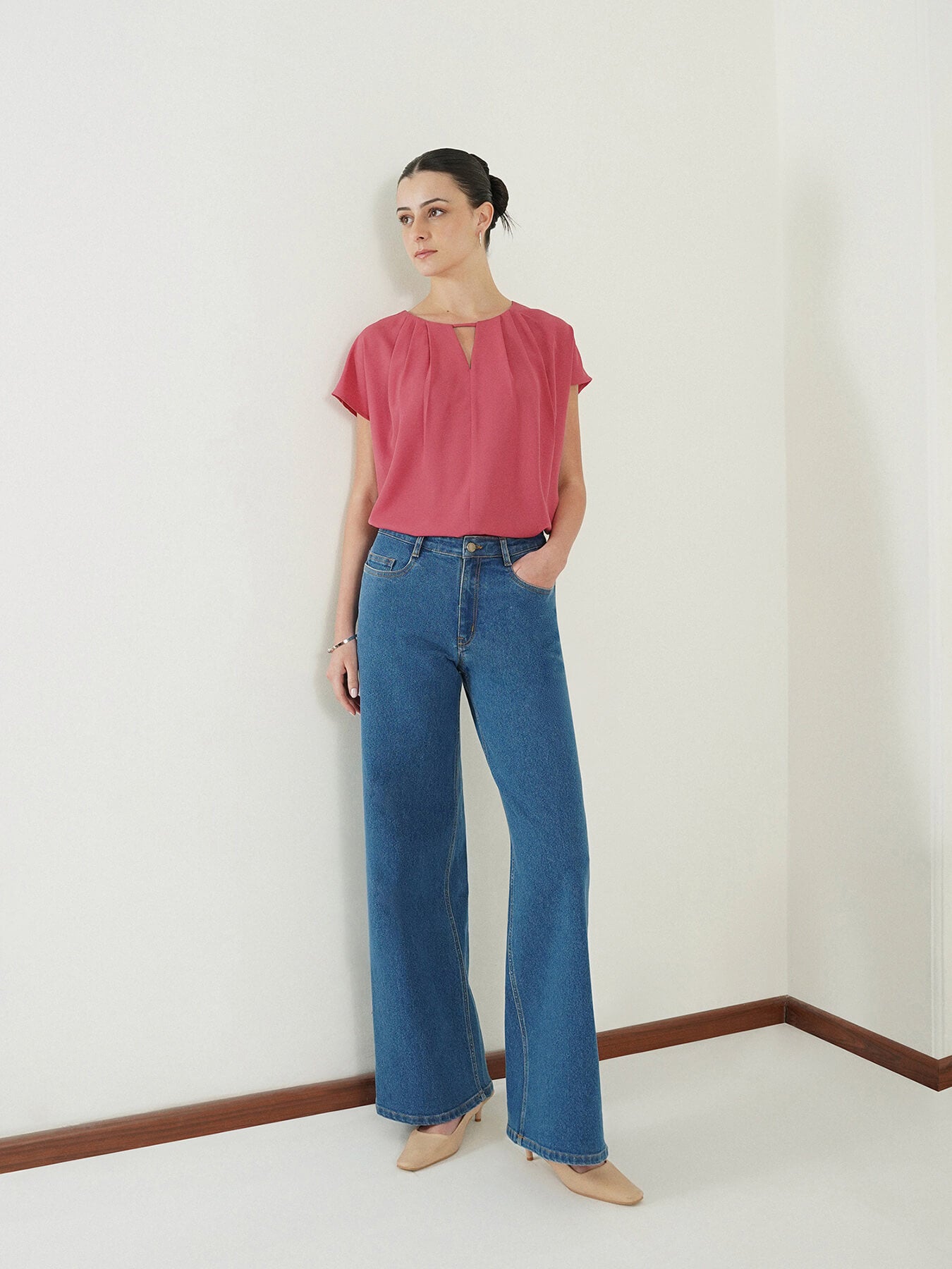 Round Neck Top - Pink