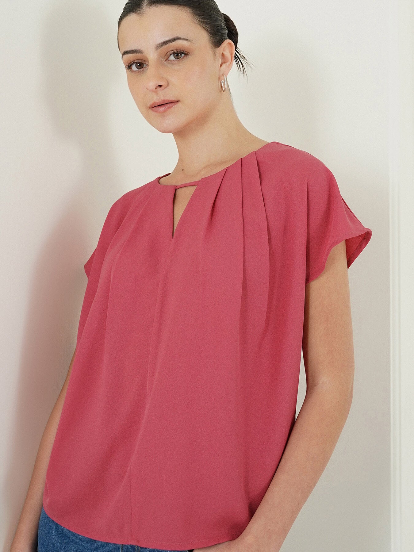 Round Neck Top - Pink