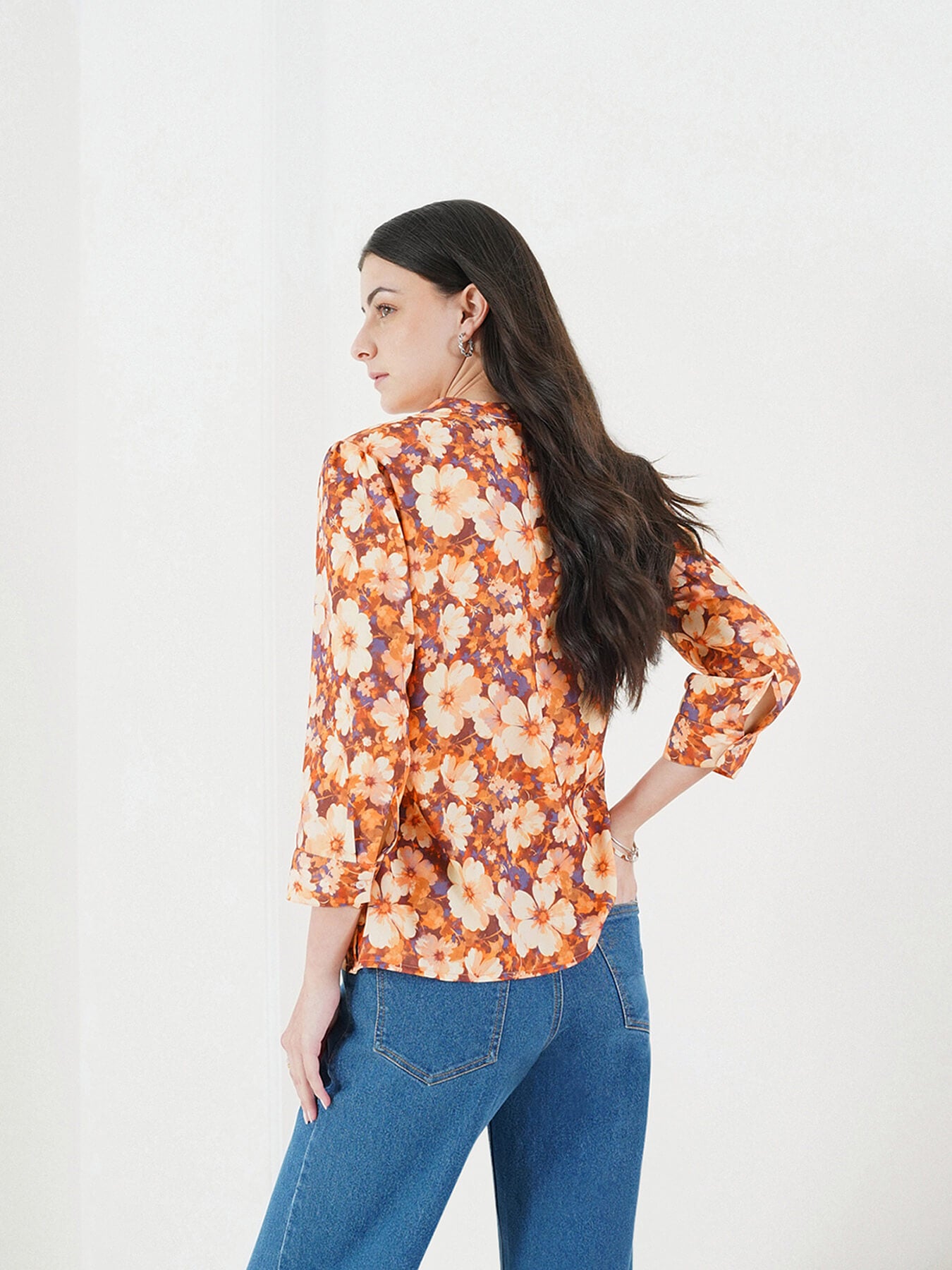 Floral Top - Orange