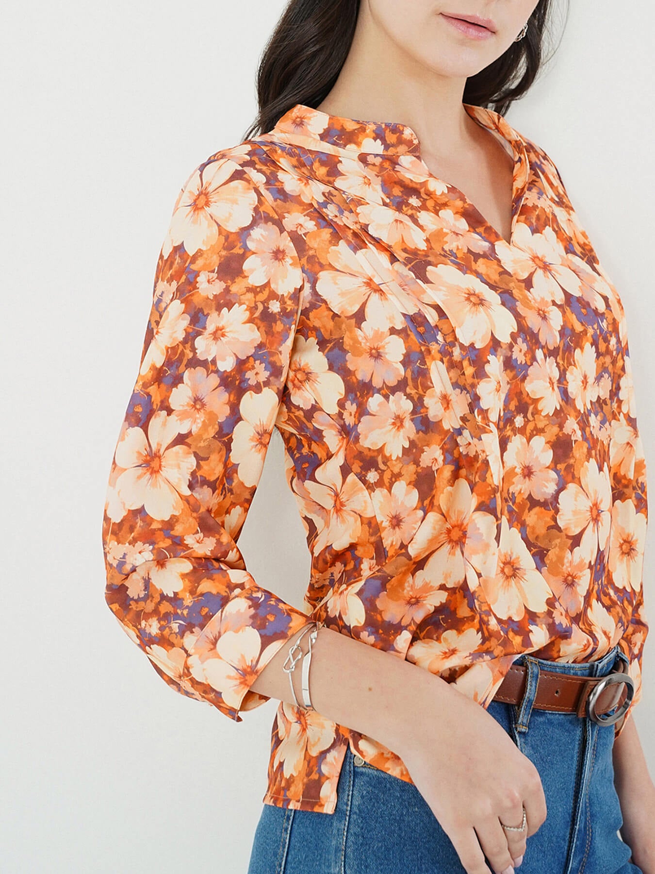 Floral Top - Orange