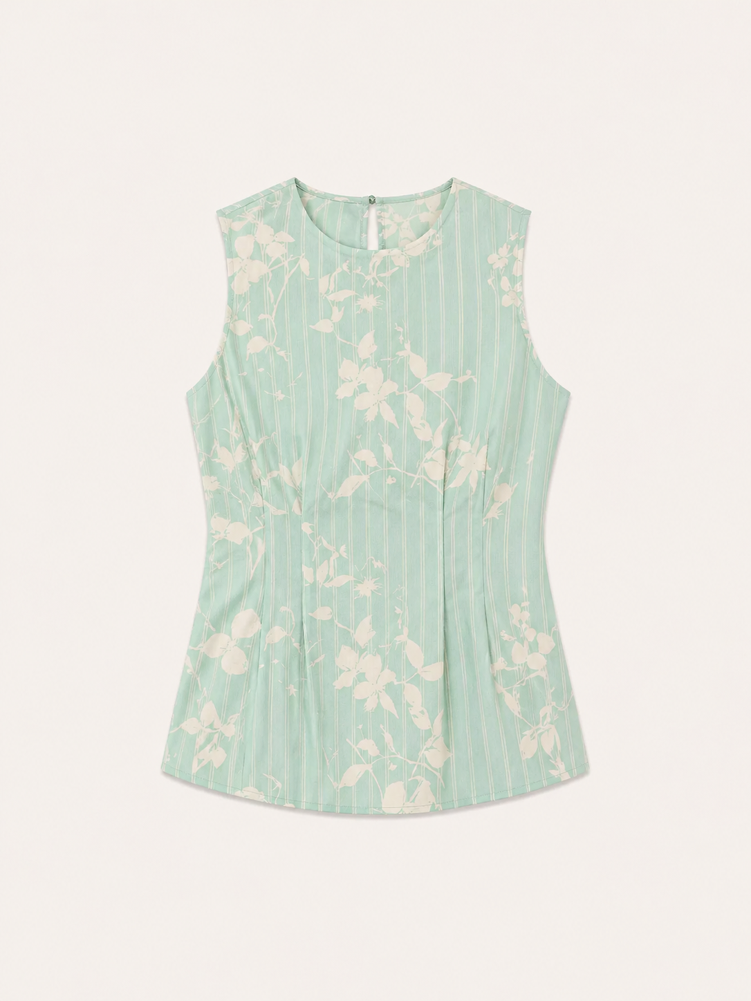 Cotton Peplum Top - Light Blue