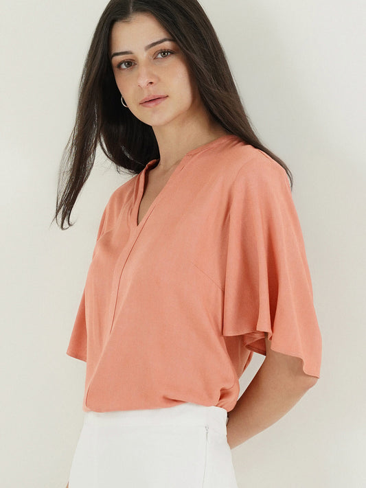 Viscose Top - Peach