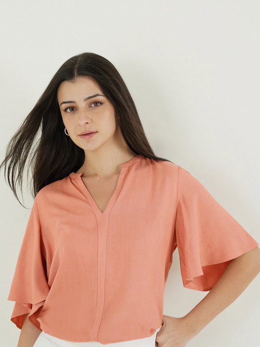 Viscose Top - Peach