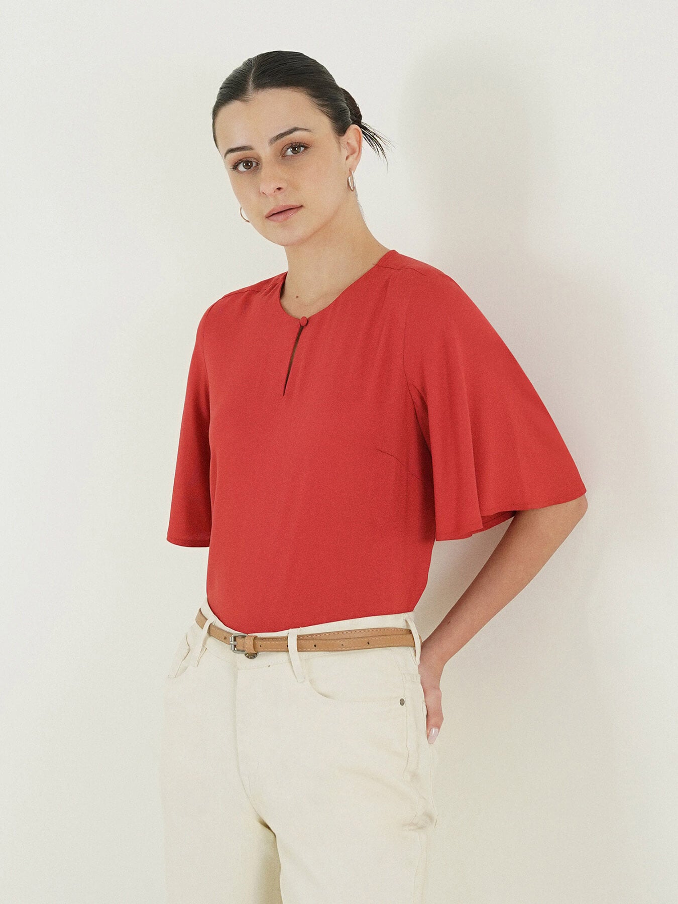 Round Neck Top - Rust