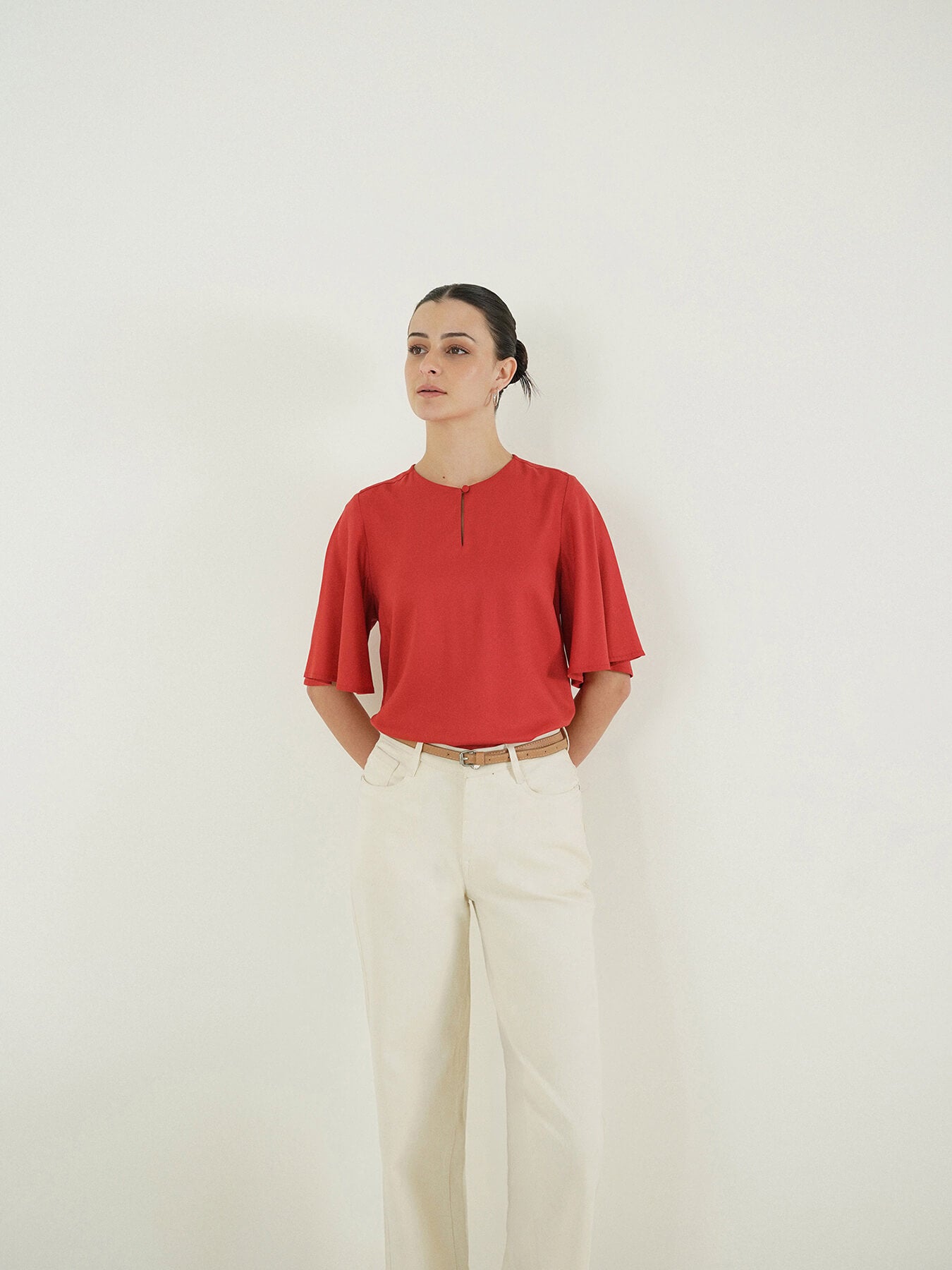 Round Neck Top - Rust
