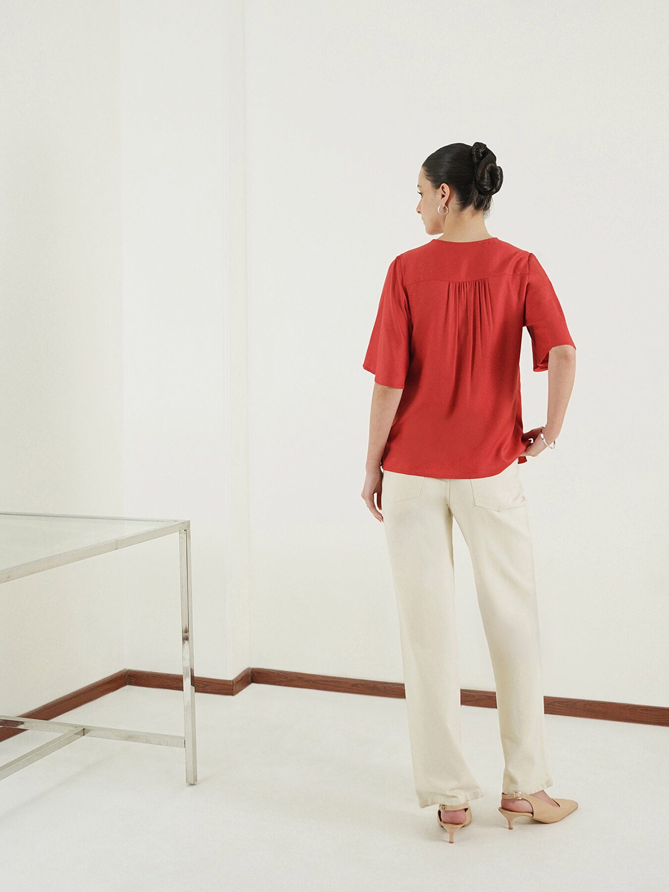 Round Neck Top - Rust