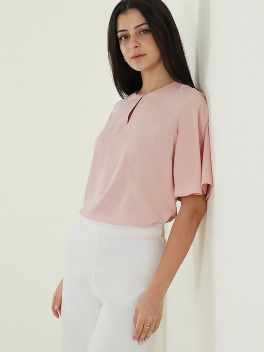 Round Neck Top - Pink
