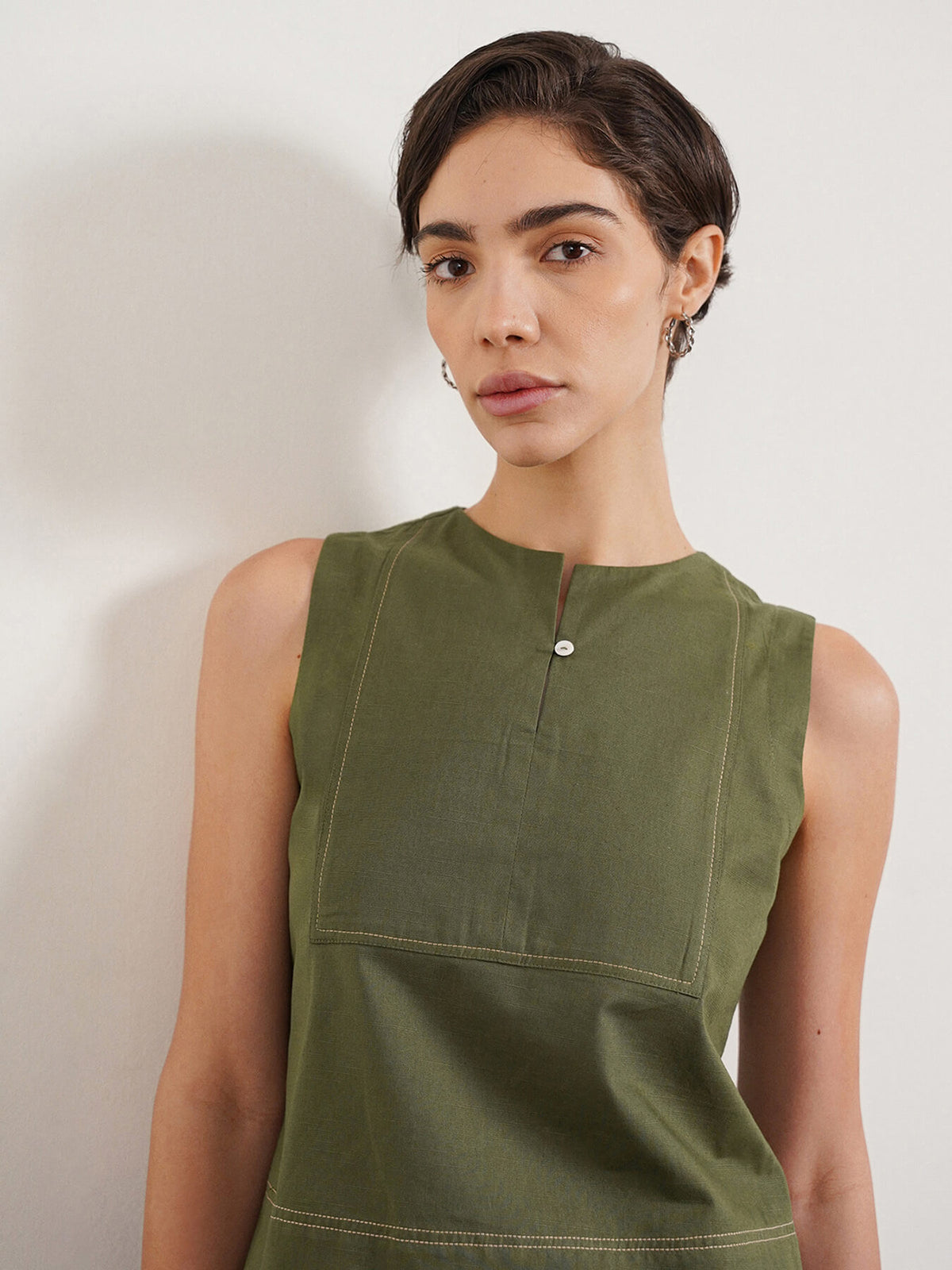 Pure Cotton Top - Olive