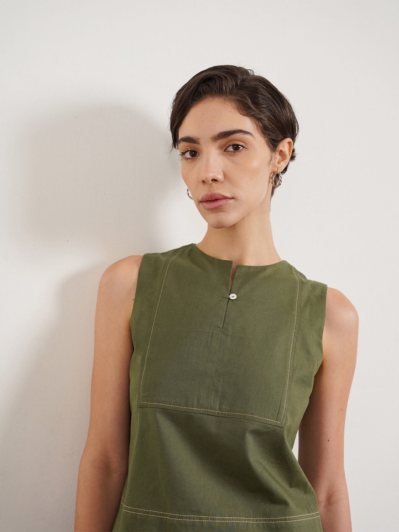 Pure Cotton Top - Olive