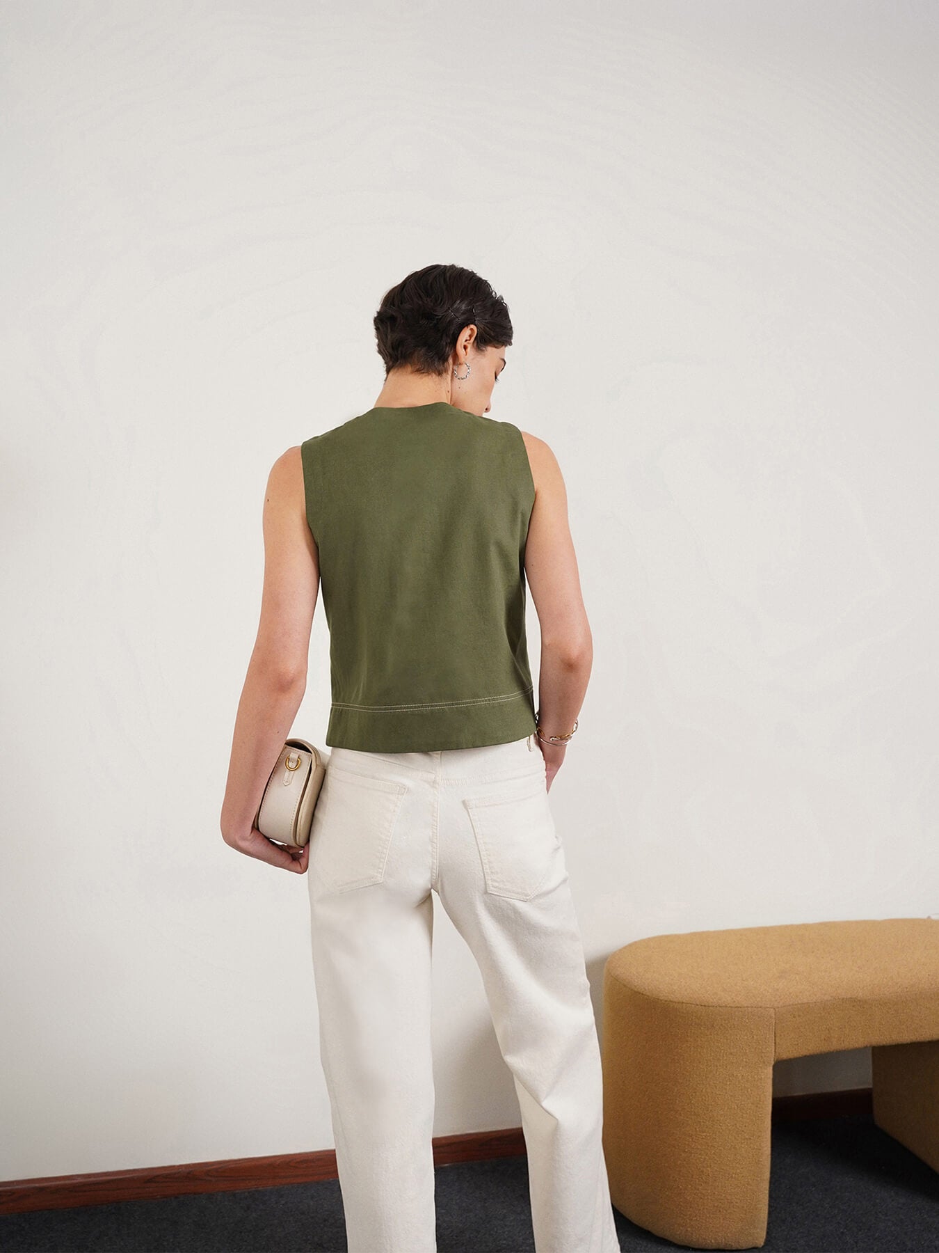 Pure Cotton Top - Olive