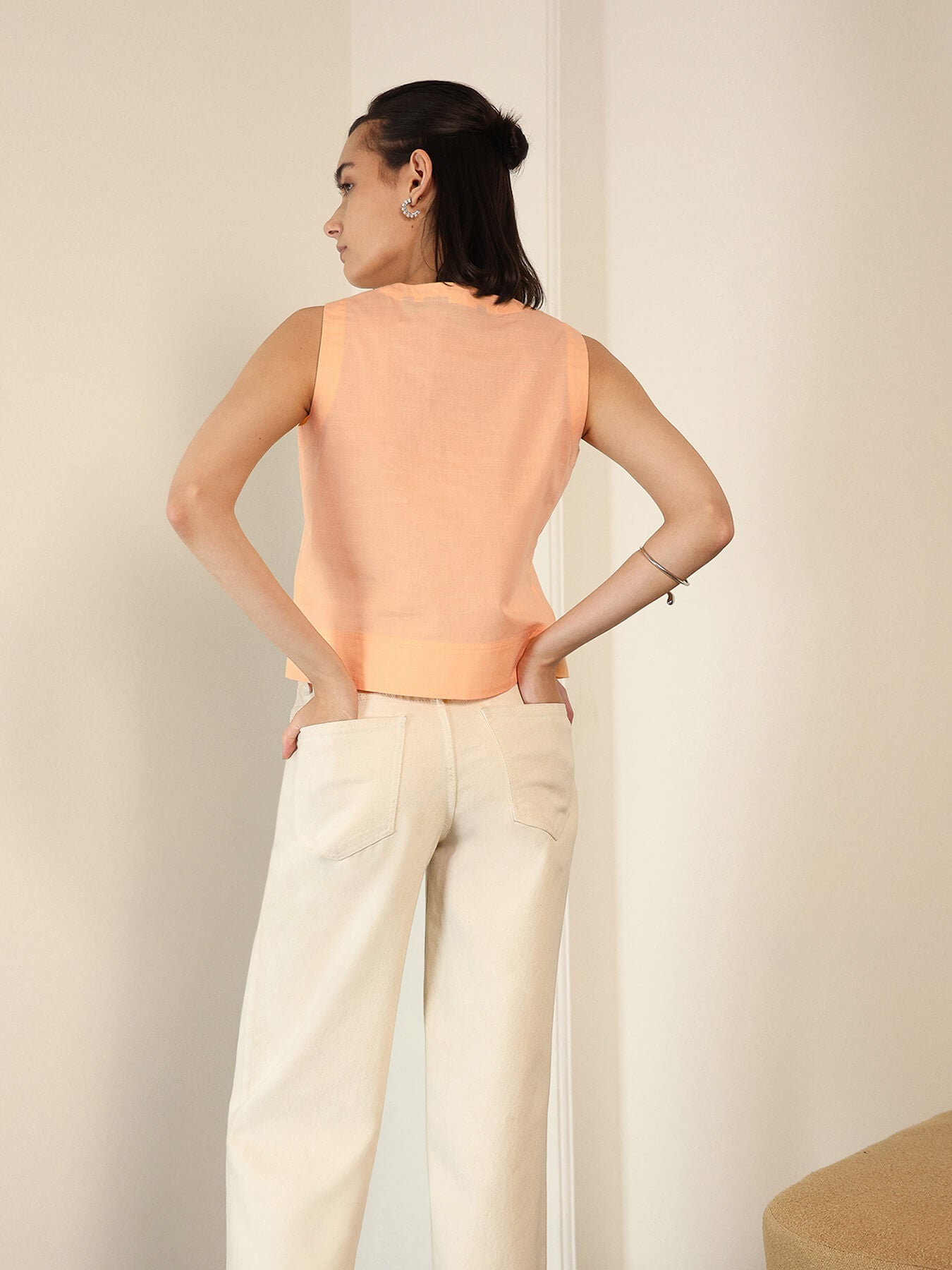 Pure Cotton Top - Peach
