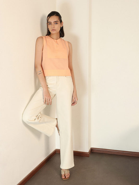 Pure Cotton Top - Peach