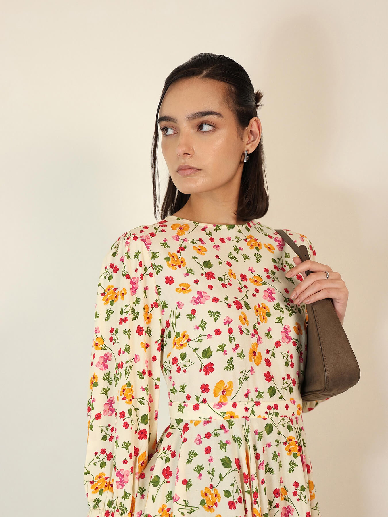 Viscose Floral Peplum Top - Multicolour