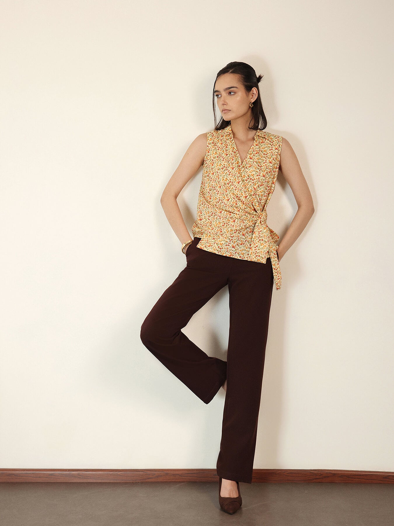 Viscose Wrap Top - White