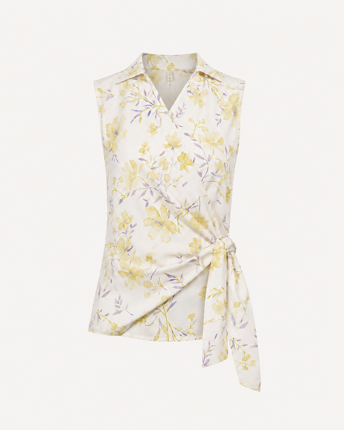 Floral Wrap Top - Off-White