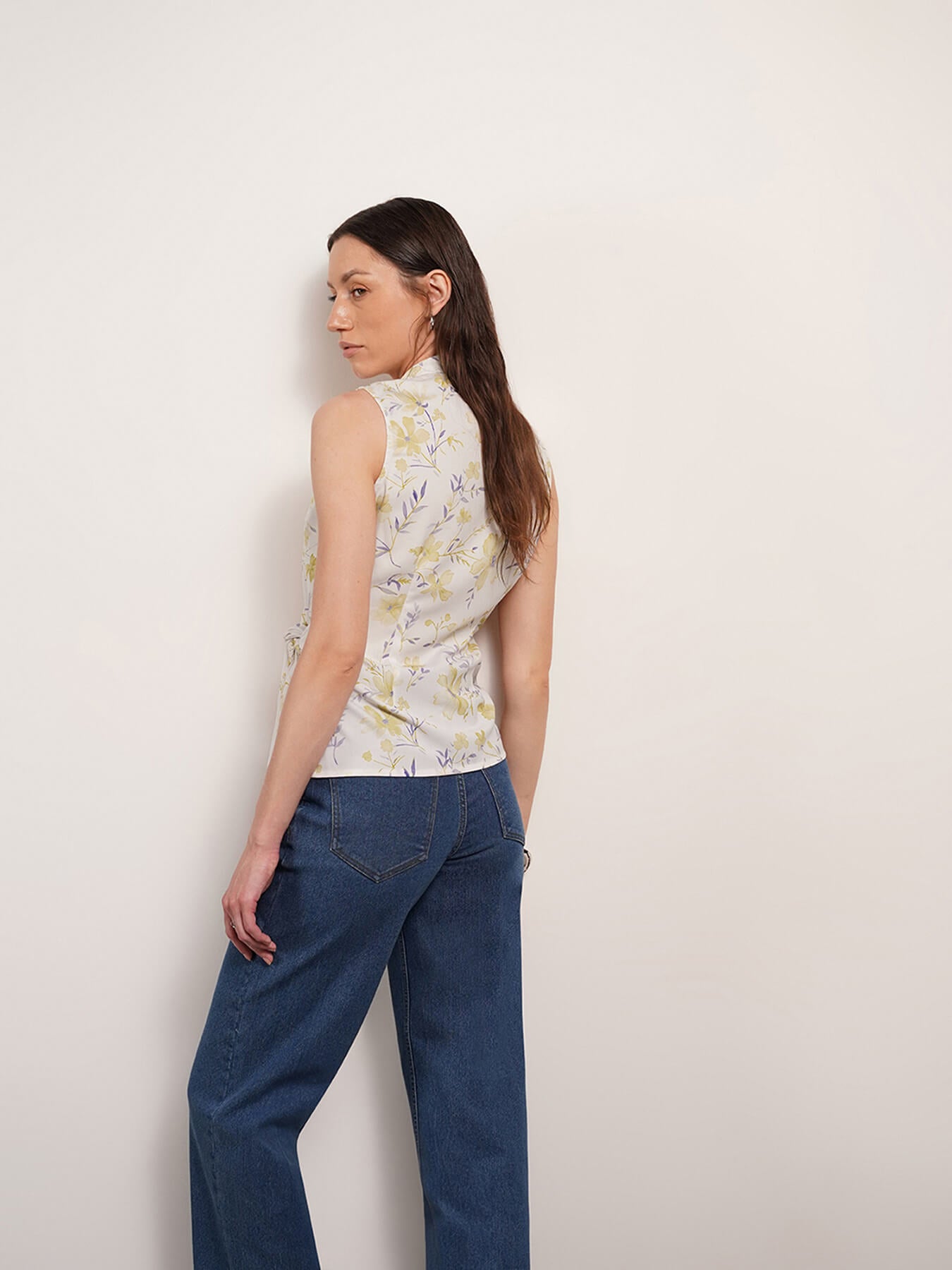 Floral Wrap Top - Off-White