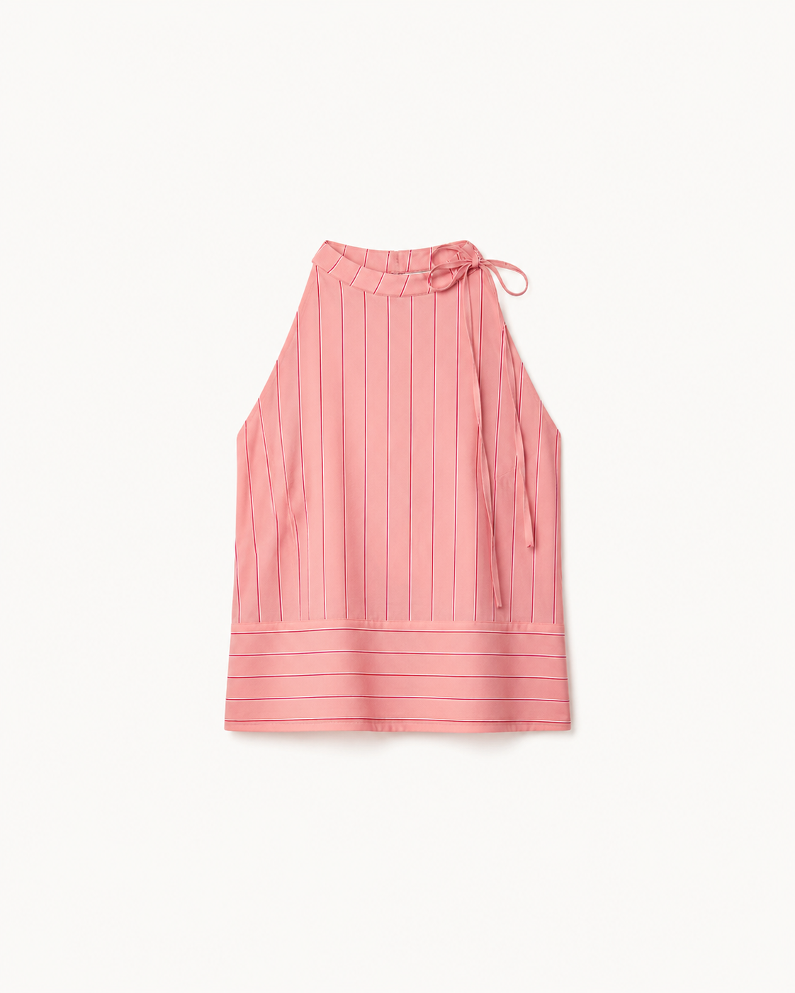 Cotton Halter Neck Top - Peach