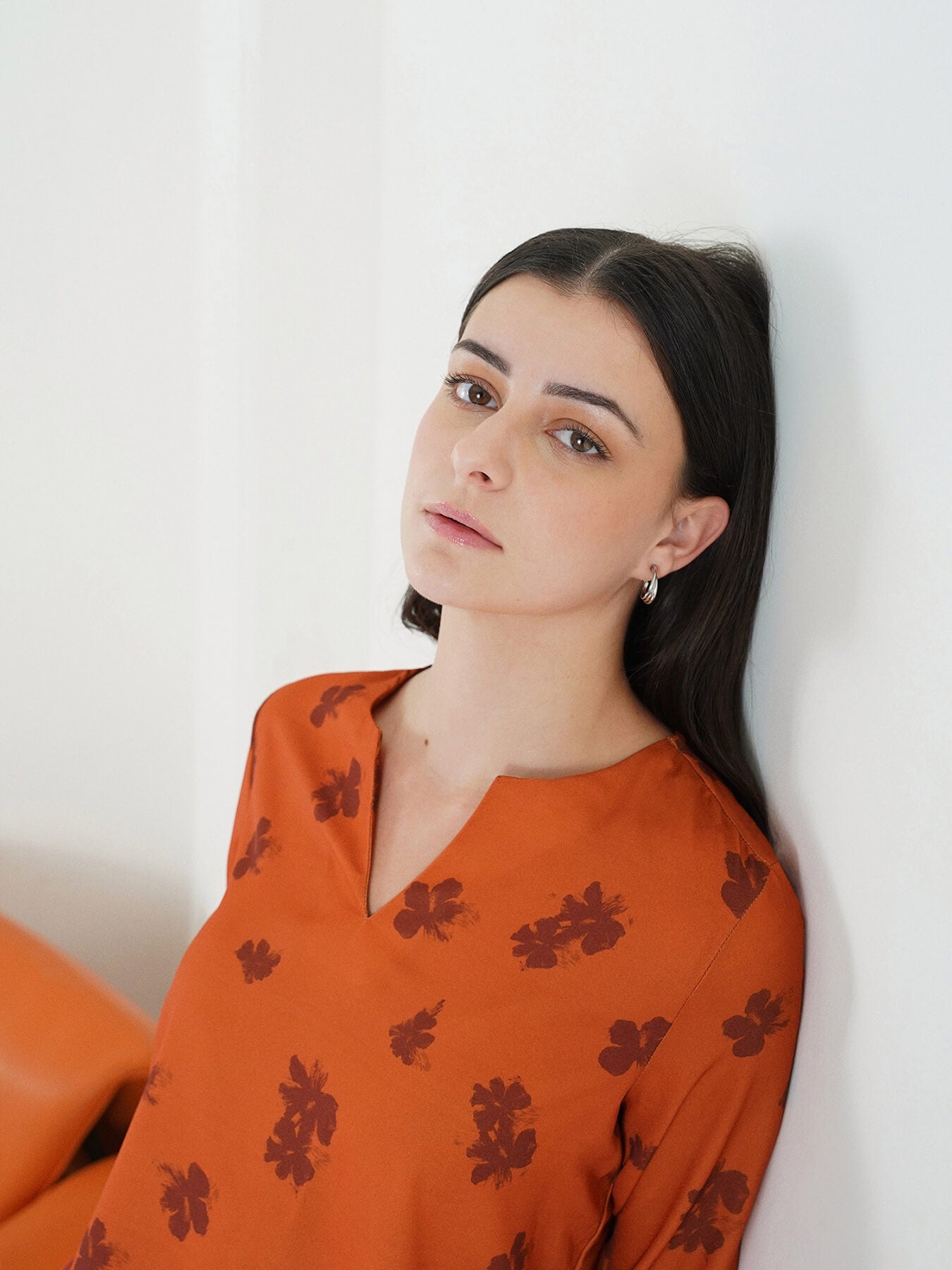 Floral Crop Top - Rust