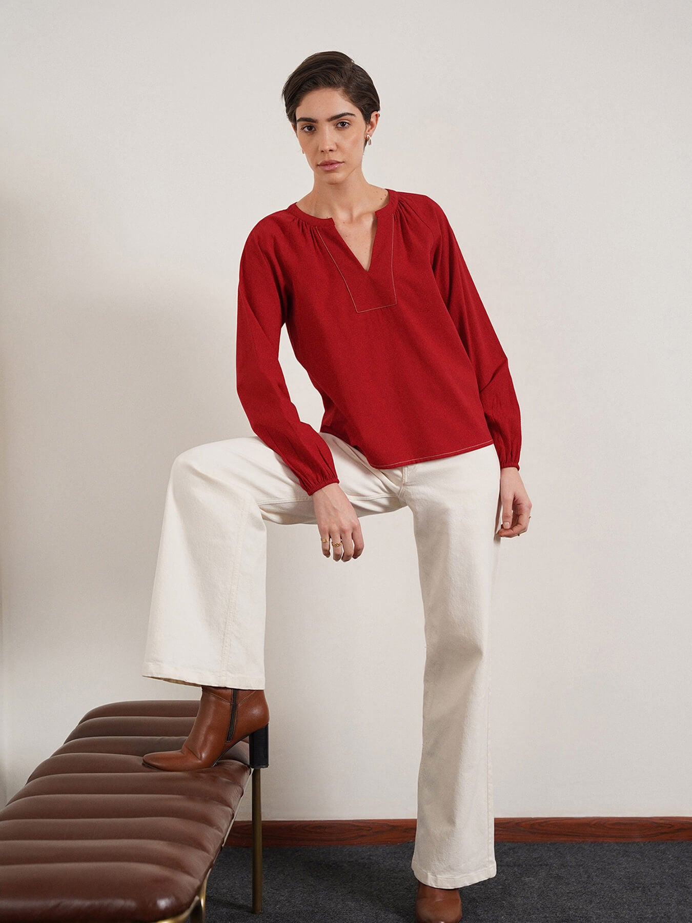 Pure Cotton Top - Red