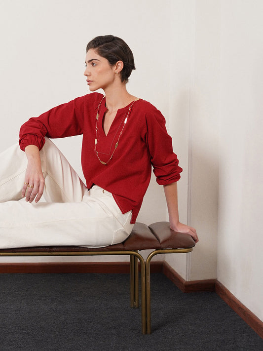 Pure Cotton Top - Red
