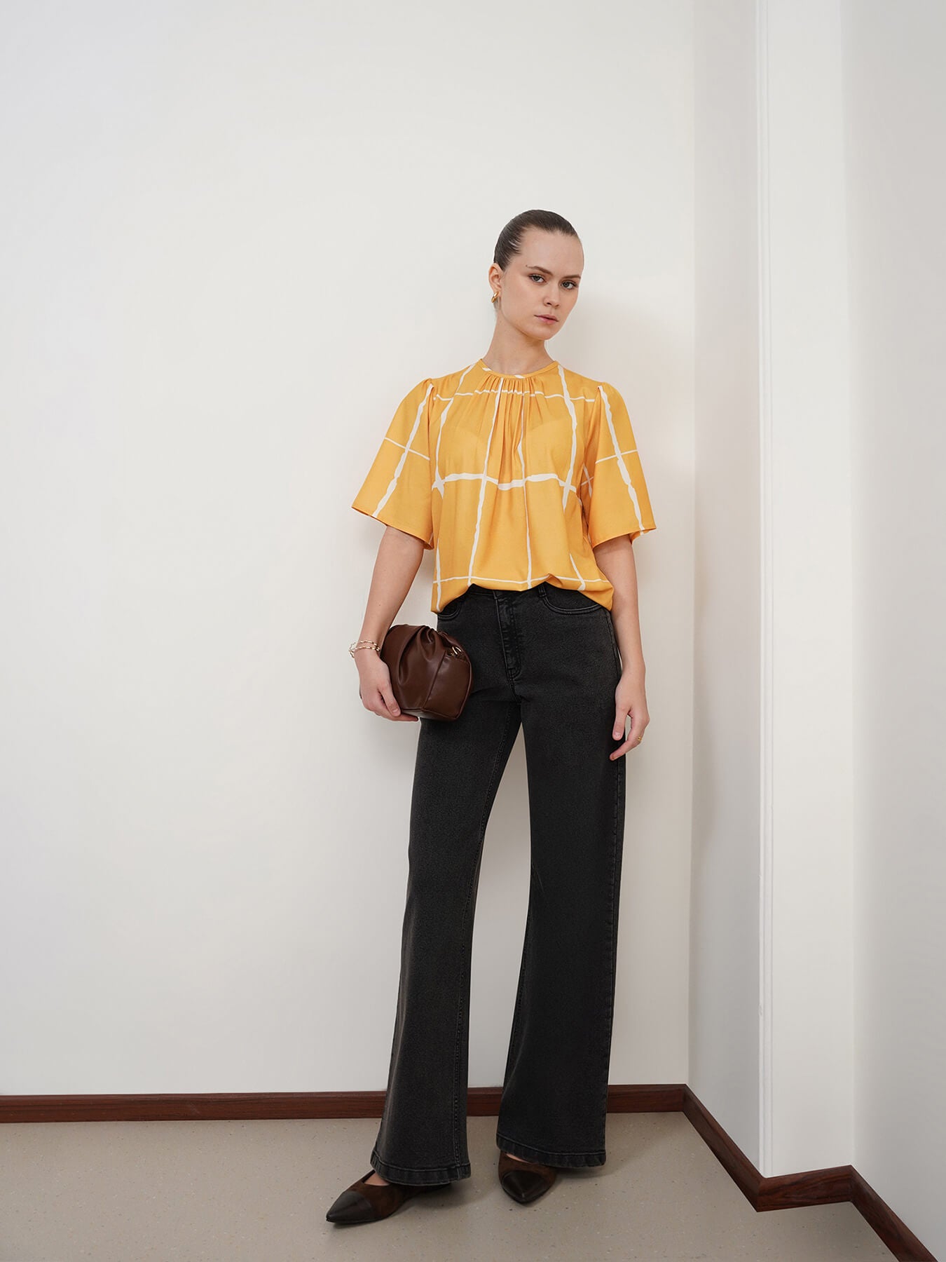 Checkered Top - Yellow
