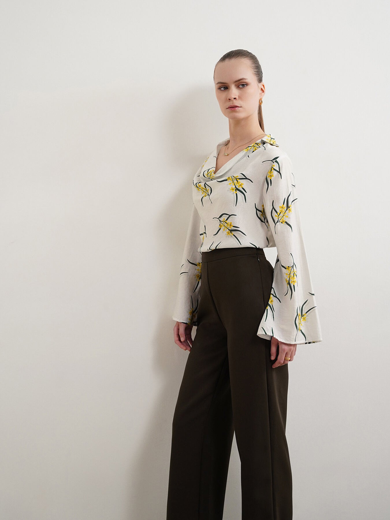 Viscose Floral Top - White