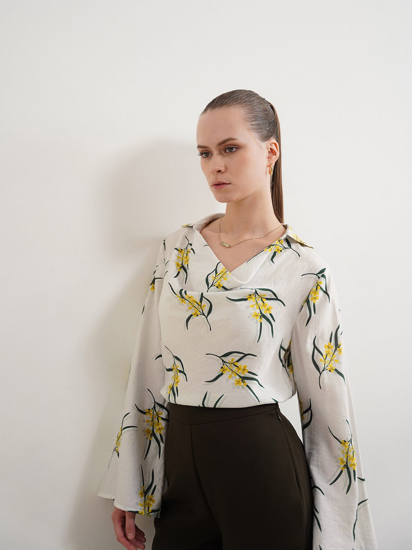 Viscose Floral Top - White